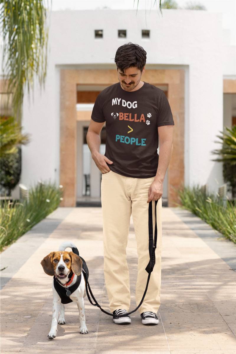 Personalisiertes Hunde T-Shirt, Personalisiert, Person, Mama Outfit, Geschenke Für Papa, Tierliebhaber, Anti-Menschen von TheFABulousStudio