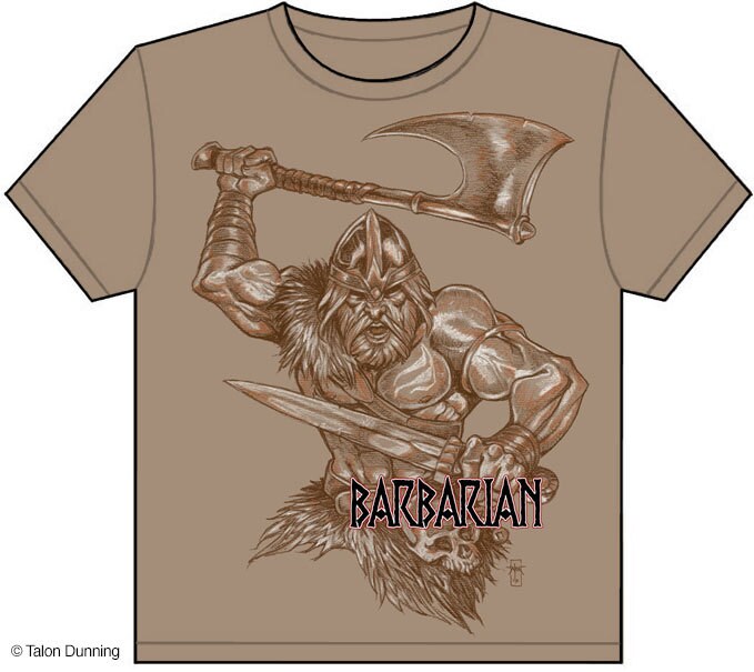 Dungeons & Dragons Classic Klassen Barbar T-Shirt von TheFantasticGallery