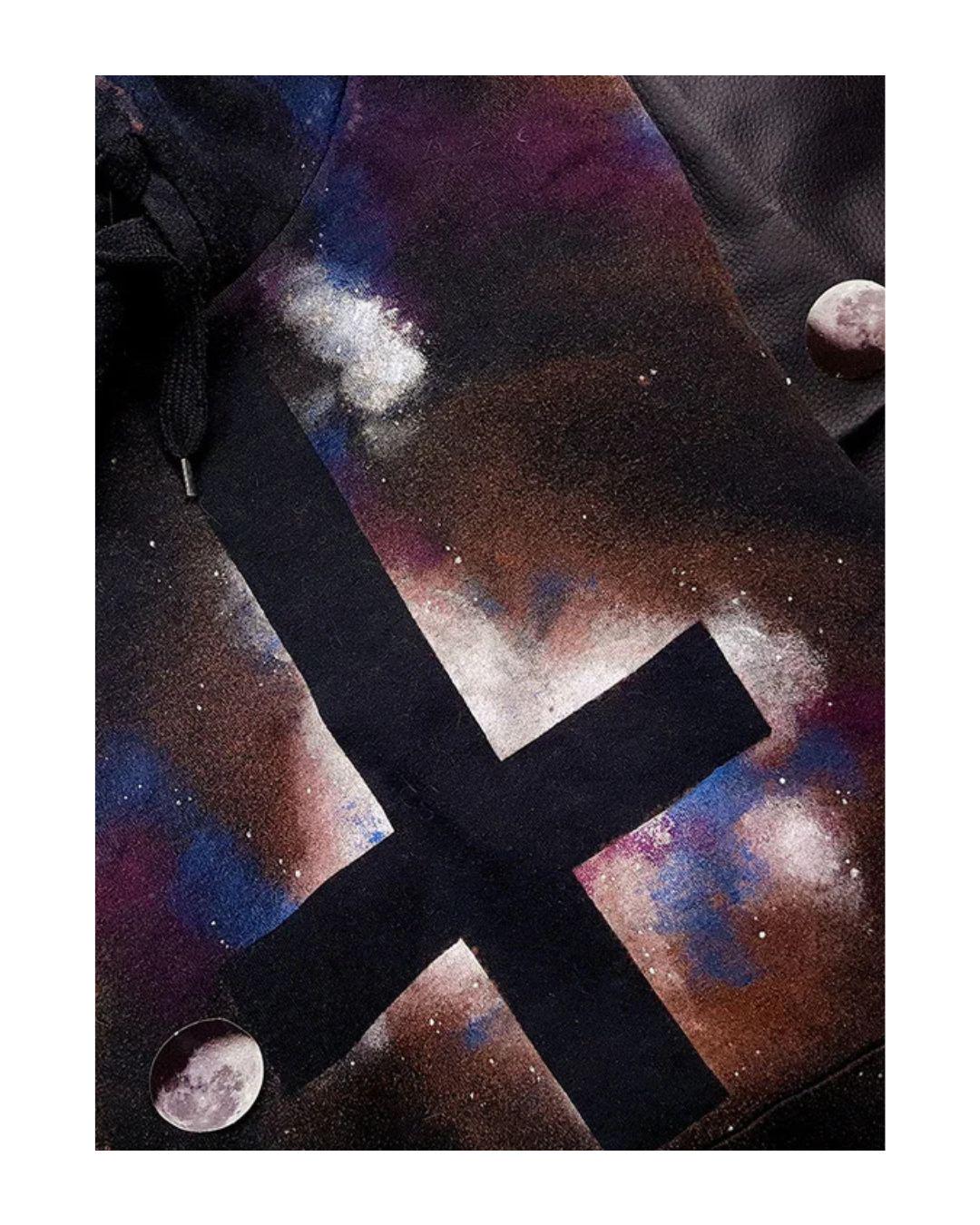 Galaxy Hoodie Diy L Blogger Fashion Oversized Pullover Unikat von TheFeatheryShop