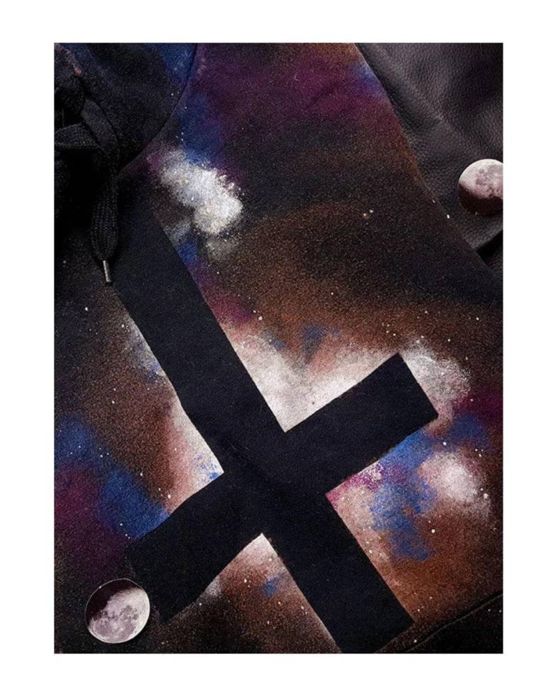 Galaxy Hoodie Diy L Blogger Fashion Oversized Pullover Unikat von TheFeatheryShop