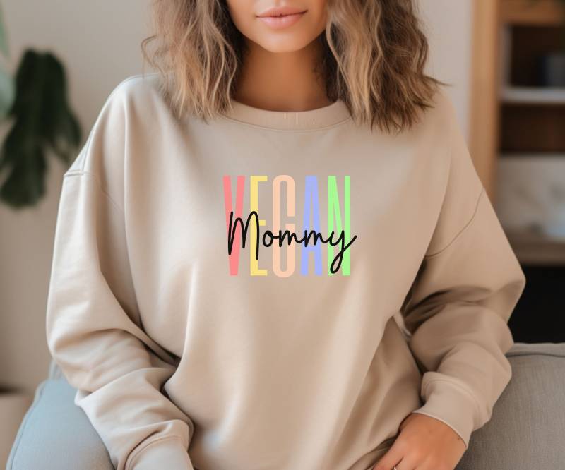Gift Sweatshirt For Mom, Shirt Vegan Mom Sweatshirt, Mommy, Person, Gifted von TheFeelGoodVegan