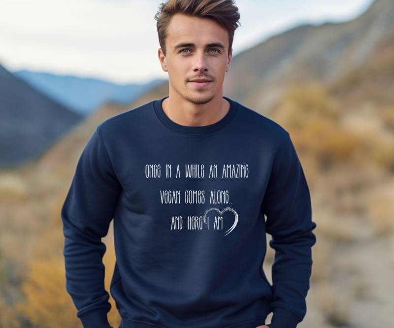Vegan Pride Sweatshirt Motivation Giftidea For Vegans Christmas Birthday Once in A While Unisex Crewneck Oversized Vegan Pride Sweatshirt Motivation Giftidea For Vegans Christmas Birthday Once in A While Unisex Crewneck Oversized von TheFeelGoodVegan