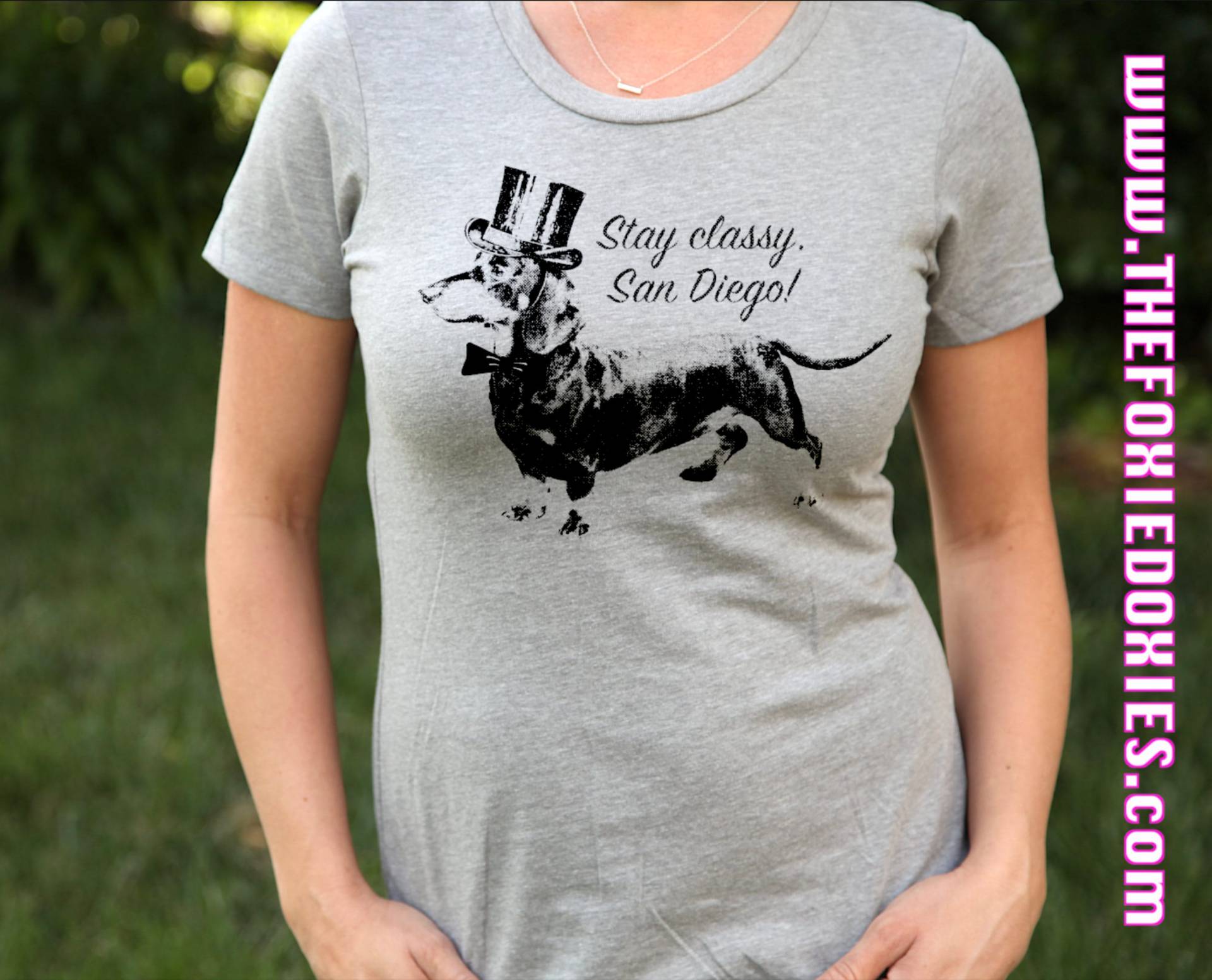 stay Classy San Diego Heather Grey T-Shirt, Ankermann, Doxie, Doxies, Weiner Hund, Will Ferrell, Dackel Shirt, Dackel stay Classy San Diego Heather Grey T-Shirt, Ankermann, Doxie, Doxies, Weiner Hund, Will Ferrell, Dackel Shirt, Dackel von TheFoxieDoxies