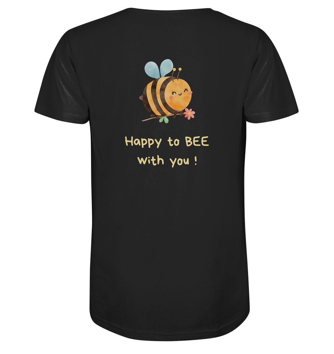 Bienen T-Shirt Happy To Bee With You Hummel Mit Blume L Lustiger Spruch - Imkergeschenk von TheFreeTribeDE