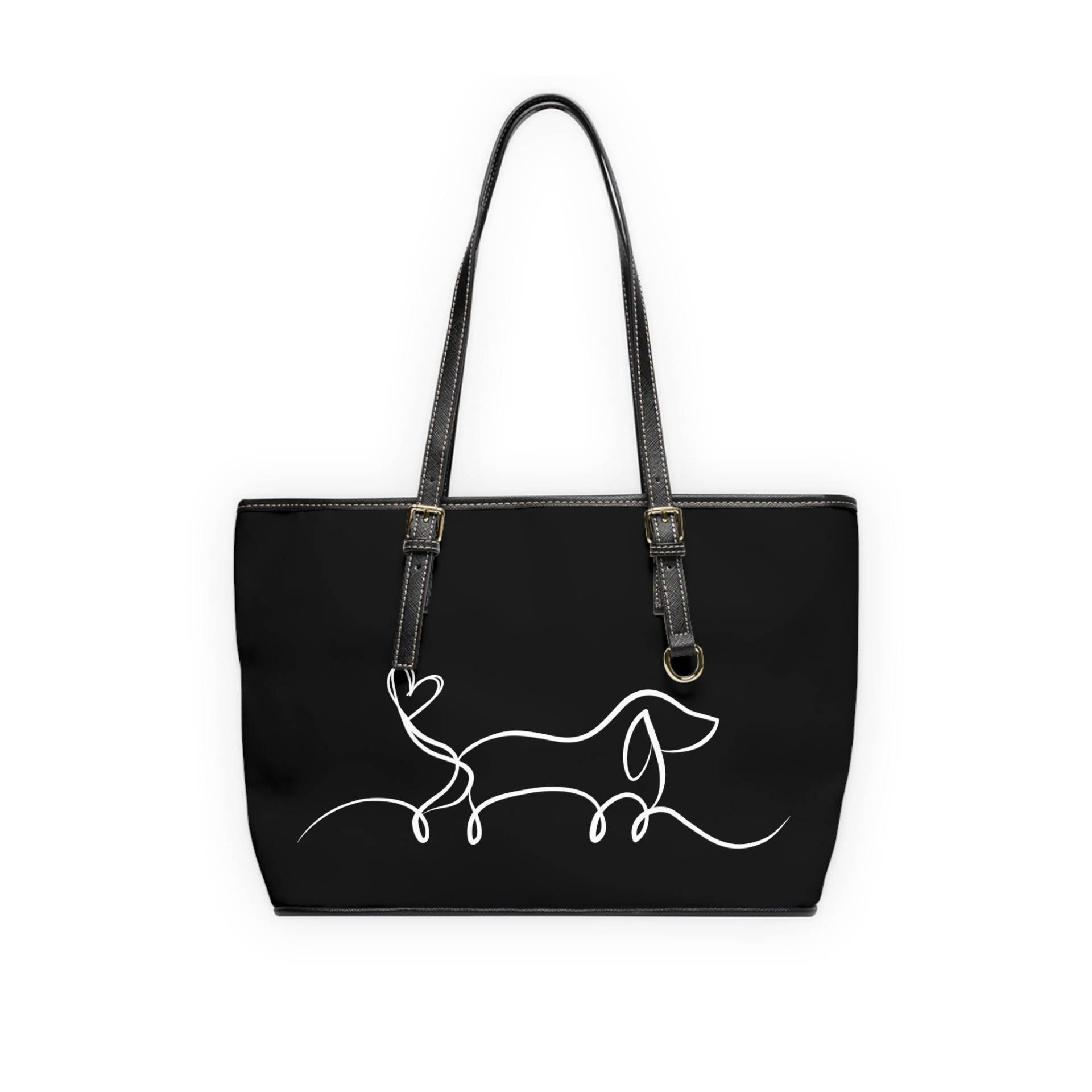 Dackel-Liebhaber Handtasche - Dackel Welpen Motiv Labrador Retriever Baby Hundemotiv Druck Besitzer, Frauchen, Herrchen von TheFreeTribeDE