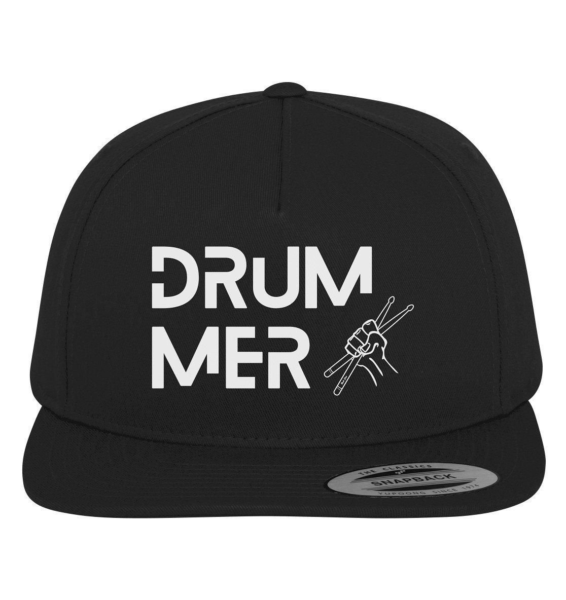 Drummer Schlagzeuger Musiker Mütze Vintage Retro Motiv Für Hobby Anfänger Und Profis - Rocker Metall Musik, Snapback von TheFreeTribeDE