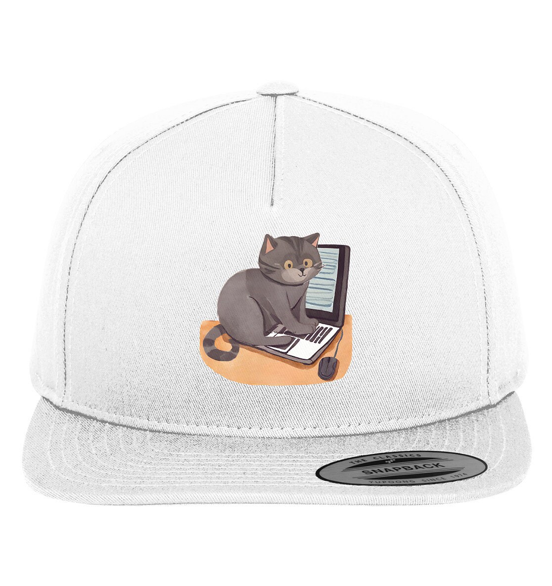 Katzenliebhaber Homeoffice Katzenbesitzer Computernerd Katze Gamer Kitty Zocker Kater Lan Party Softwareentwickler Lustiges Snapback Cap von TheFreeTribeDE