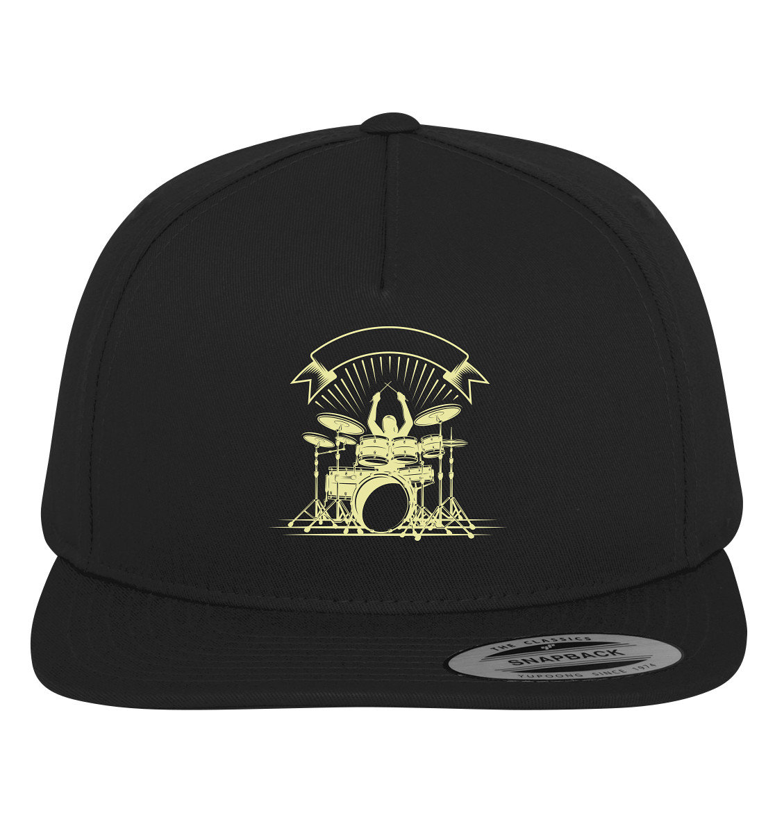 Personalisierbare Schlagzeuger Cap - Drummer Mütze Band Name Text Schlagzeug Musiker Snapback Konzertoutfit Musik Rock Metall & Roll von TheFreeTribeDE