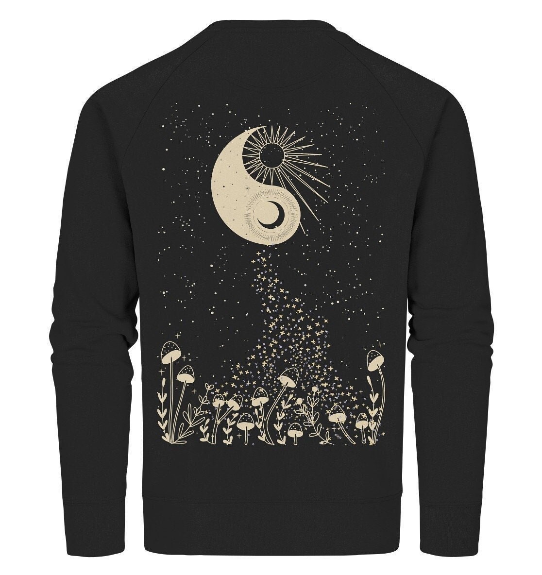 Pilz, Mond Sweatshirt - Esoterik/Astrologie Sternehimmel Oberteil von TheFreeTribeDE