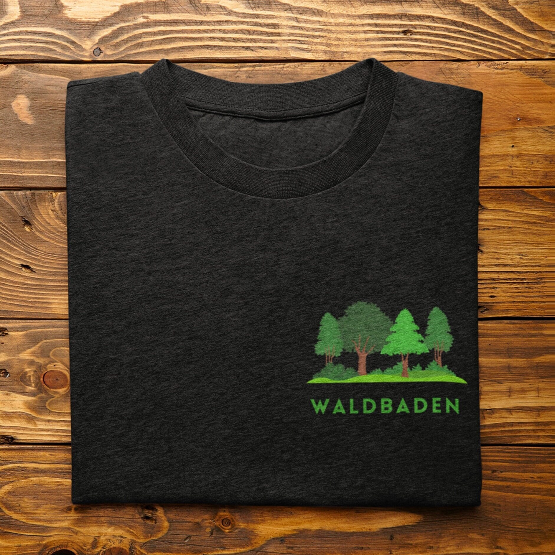 Wald T-Shirt Personalisierbarer Wunschtext Baumwolle ""Waldbaden"" Natur/ Comiczeichnung." von TheFreeTribeDE