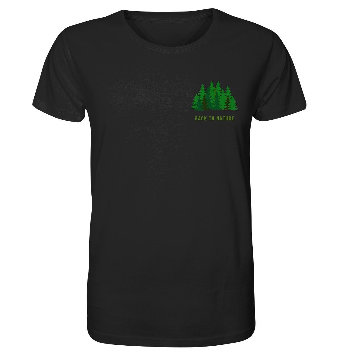 Wald & Bäume T-Shirt Personalisierbarer Wunschtext Baumwolle ""Back To Nature""" von TheFreeTribeDE