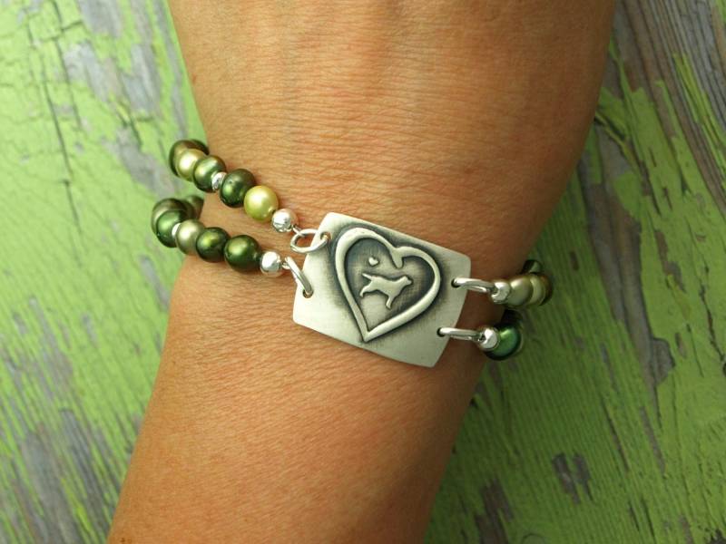 Feinsilber Labrador Retriever Süßwasser Perlen Armband Feinsilber Labrador Retriever Süßwasser Perlen Armband von TheFunkyDog