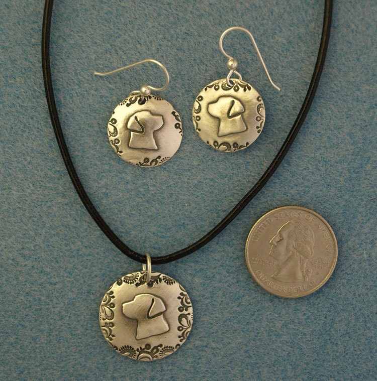 Silber Labrador Retriever Halskette Silber Labrador Retriever Halskette von TheFunkyDog