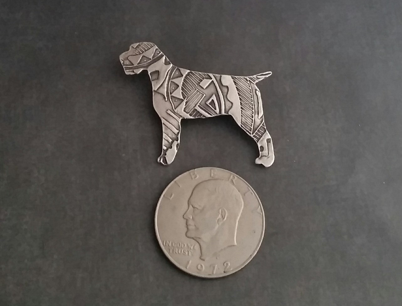 Wire-Haired Pointing Griffon - Silberne Reversnadel Wire-Haired Pointing Griffon - Silberne Reversnadel von TheFunkyDog