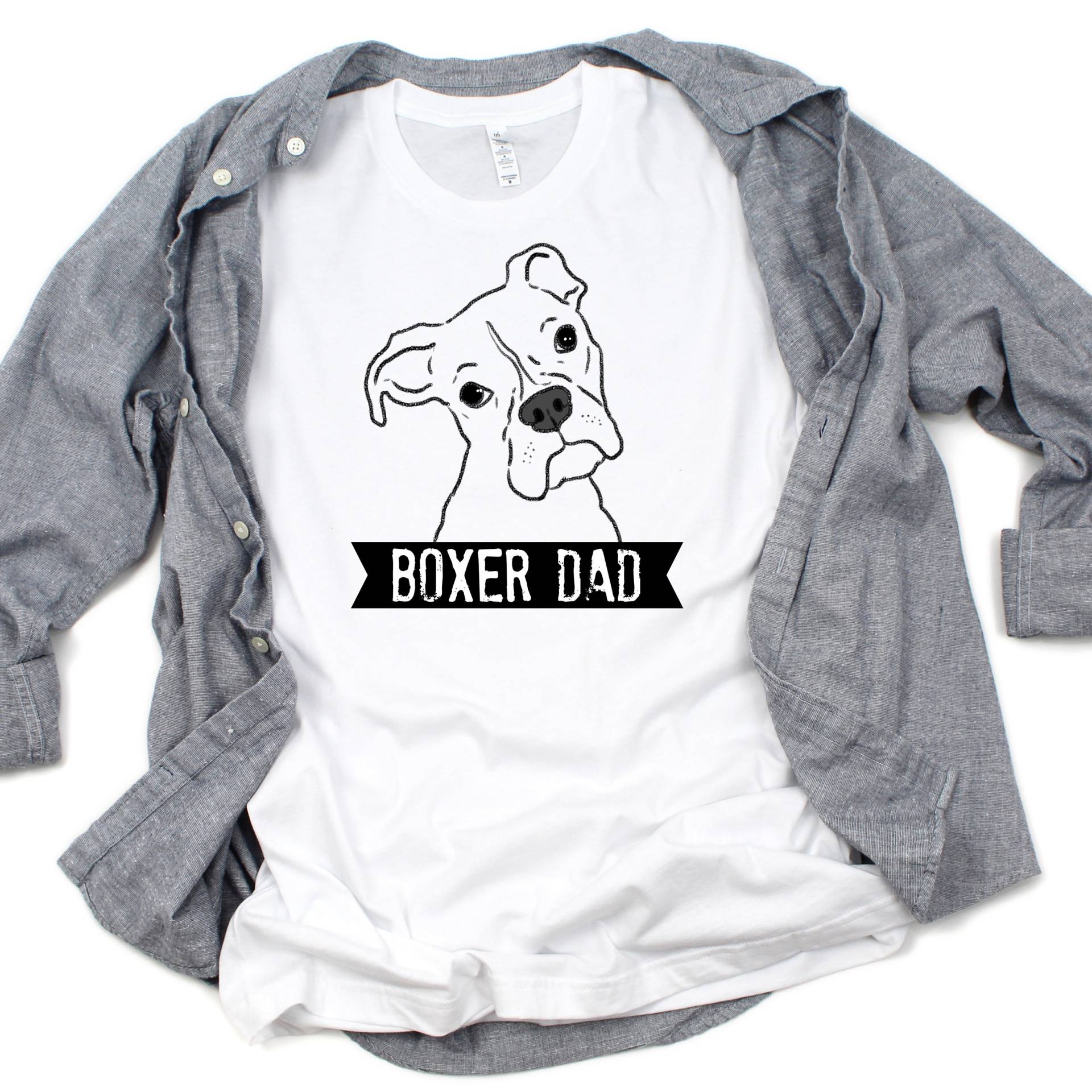 Boxer Papa T-Shirt, Shirt, Geschenk, Liebhaber Süßes Shirt Boxer Papa T-Shirt, Shirt, Geschenk, Liebhaber Süßes Shirt von TheFurkidStudio