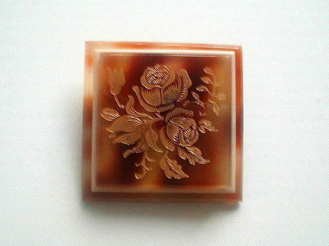 Deco Faux Schildkröte Brosche Laminierte Lucite Made in Frankreich Deco Faux Schildkröte Brosche Laminierte Lucite Made in Frankreich von TheGatsbyGals