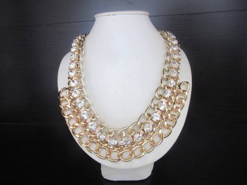 Schwere Halskette Große Strass Bib Kragen Stil 17 - 20 Zoll Schwere Halskette Große Strass Bib Kragen Stil 17 - 20 Zoll von TheGatsbyGals