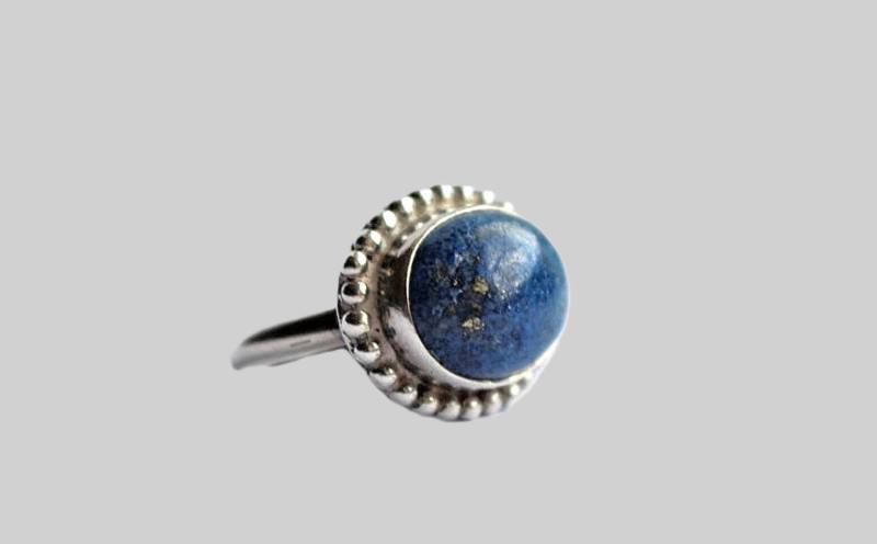 Lapis Cabochon Natürliche Blau Oval Stein 925 Sterling Silber Ring - Cherish Collection Geschenk von TheGenieCoven
