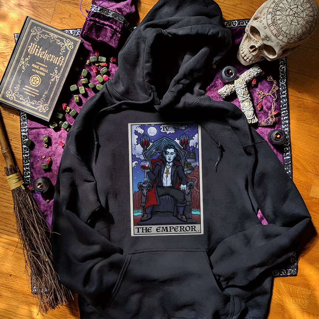 Der Kaiser Tarot Karte Hoodie Dracula Gothic Halloween Vampir Hexe Kleidung Männer Goth Paare Hoodies Jahrestagsgeschenk Für Freund Geschenke von TheGhoulishGarb