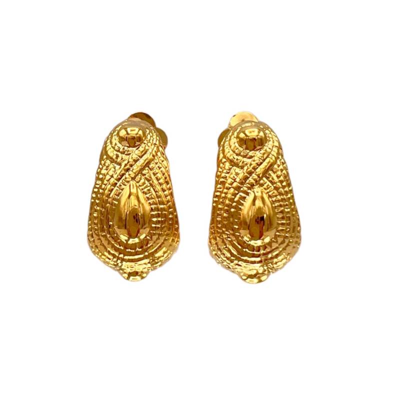 Redesigned Ohrringe, Vintage Ohrclips Aus 18K Vergoldeten Seil. Trage Die 1980Er Jahre Mit Unseren Bowline Dock Knoten Retro Ohrringen von TheGiftCurator