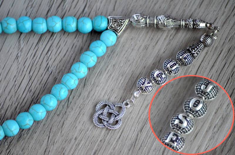 Personalisierte Edelstein-Gebetsperlen, Sorgenperlen, Tasbih Subha Misbaha Mit Ihrem Vollständigen Namen, Rosenkranz Tasbeeh Personalisierte Edelstein-Gebetsperlen, Sorgenperlen, Tasbih Subha Misbaha Mit Ihrem Vollständigen Namen, Rosenkranz Tasbeeh von TheGiftUSA