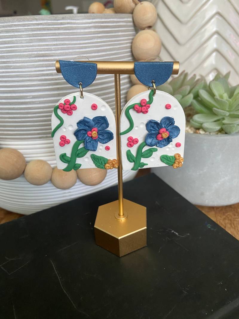 Handgemachte Boho Chic Blumen Ohrringe von TheGildedBoho