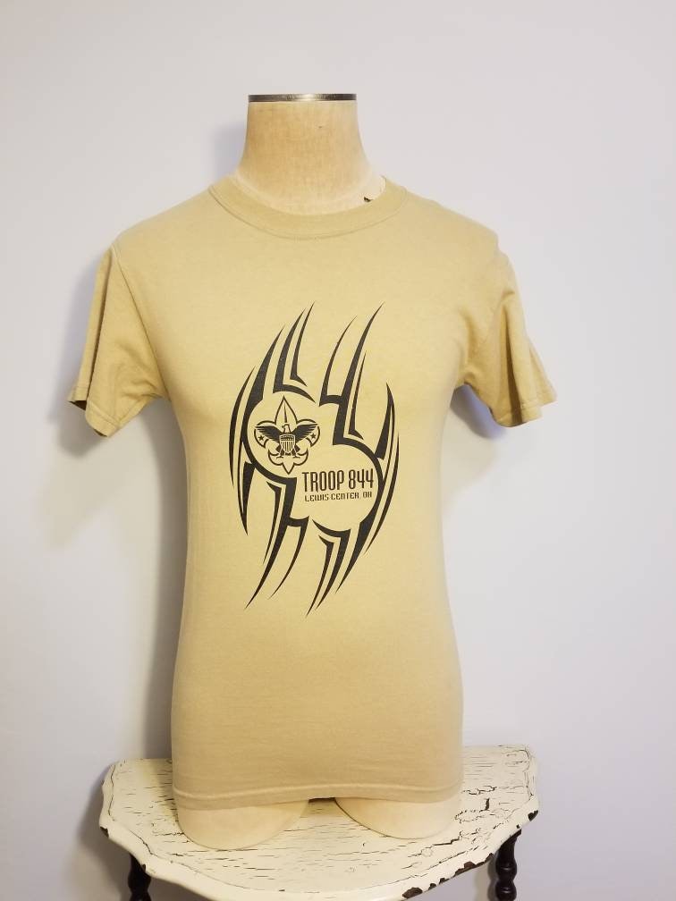 Boy Scouts T-Shirt // Vintage Braun Schwarz American Eagle Troop 844Lewis Center Ohio Columbus Männer Größe S After School Club Führung 90Er Jahre von TheGirlSaidYes