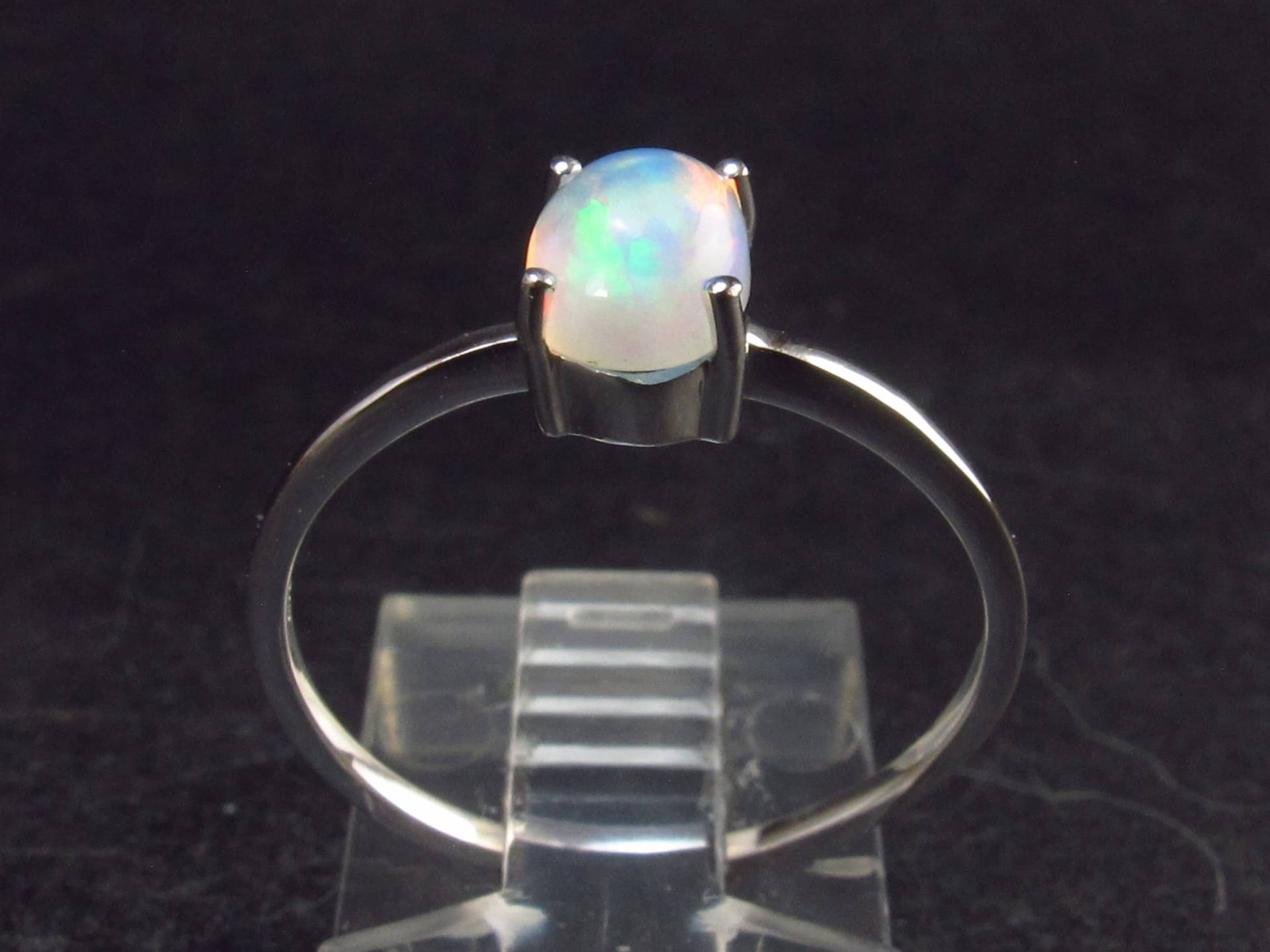 Natürlicher Cabochon Opal 925 Sterling Silber Ring Aus Äthiopien - 1, 20 Gramm Größe 8 von TheGlobalStone