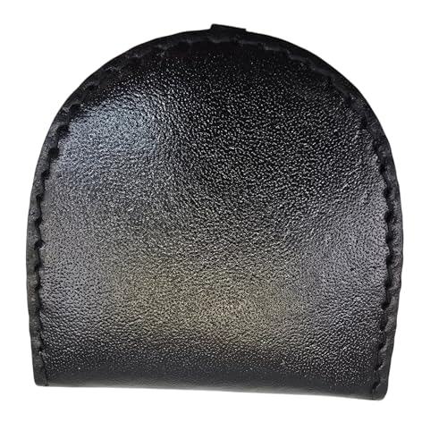 Kleines Echtleder-Münztablett für Kleingeld, Unisex, Geldbörse, Schwarz , Münzfach von TheGloveHut