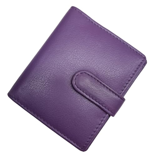 TheGloveHut Kreditkartenetui aus echtem Leder, Unisex, 20 Karten, RFID-Schutz, violett, 10.5cm By 9cm, careit kartenhalter von TheGloveHut