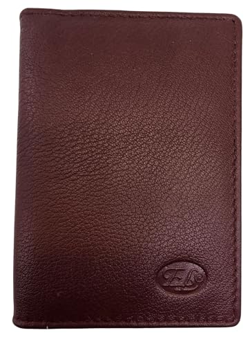 TheGloveHut Uni-Kreditkartenetui aus echtem weichem Leder, Bordeaux, Einheitsgröße, Kartenetui aus Leder von TheGloveHut