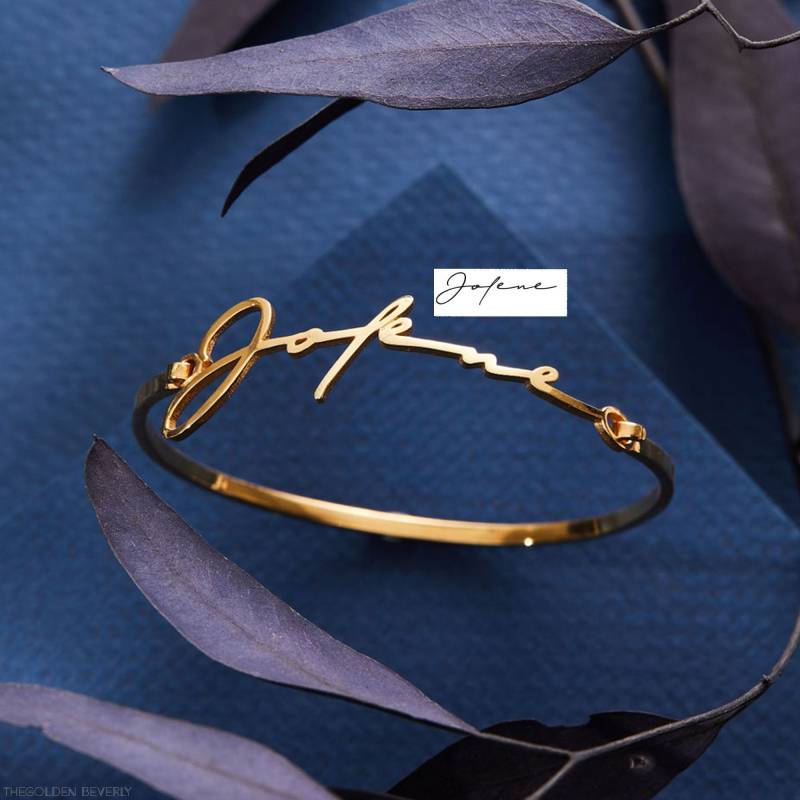 Handschrift Armband - Individuell Tatsächlicher Schmuck Mit Gravur Gedenkarmband Erinnerungsgeschenk Mutter Geschenk von TheGoldenBeverly