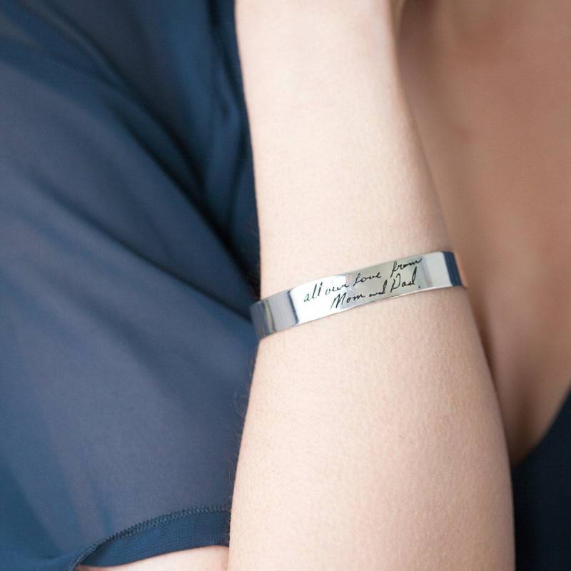 Handschrift Manschette Armband - Signatur Kinder Personalisierter Schmuck Weihnachtsgeschenke Oma Geschenk Mama Geschenke von TheGoldenBeverly