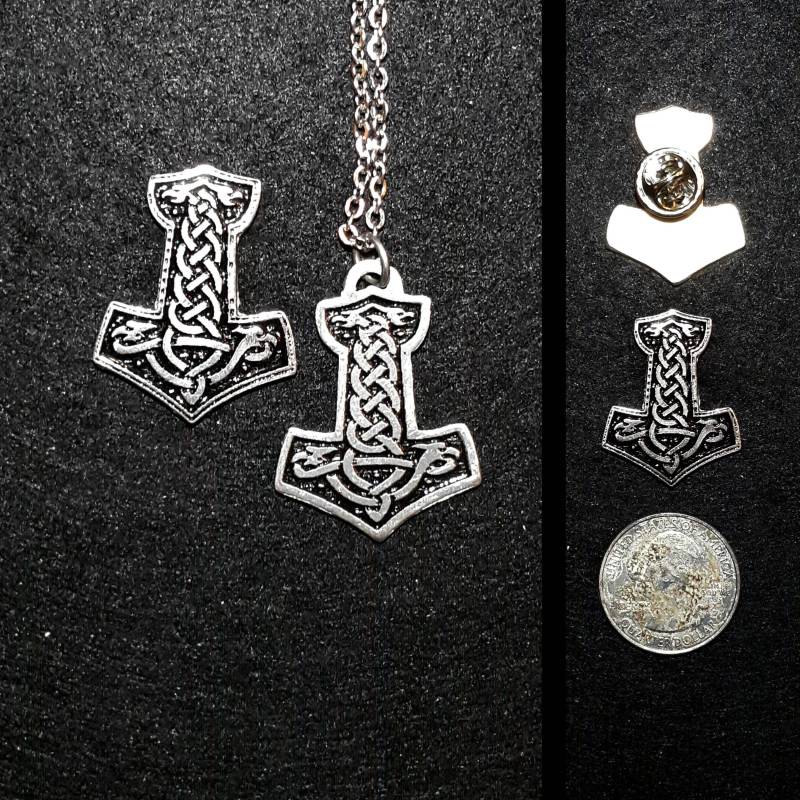 Handgegossene Thors Hammer Anstecknadel von TheGoldenGear