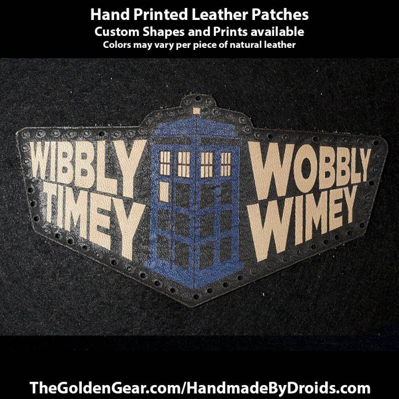 Wibbly Wabbly Timey Wimey Aufnäher Aus Leder von TheGoldenGear