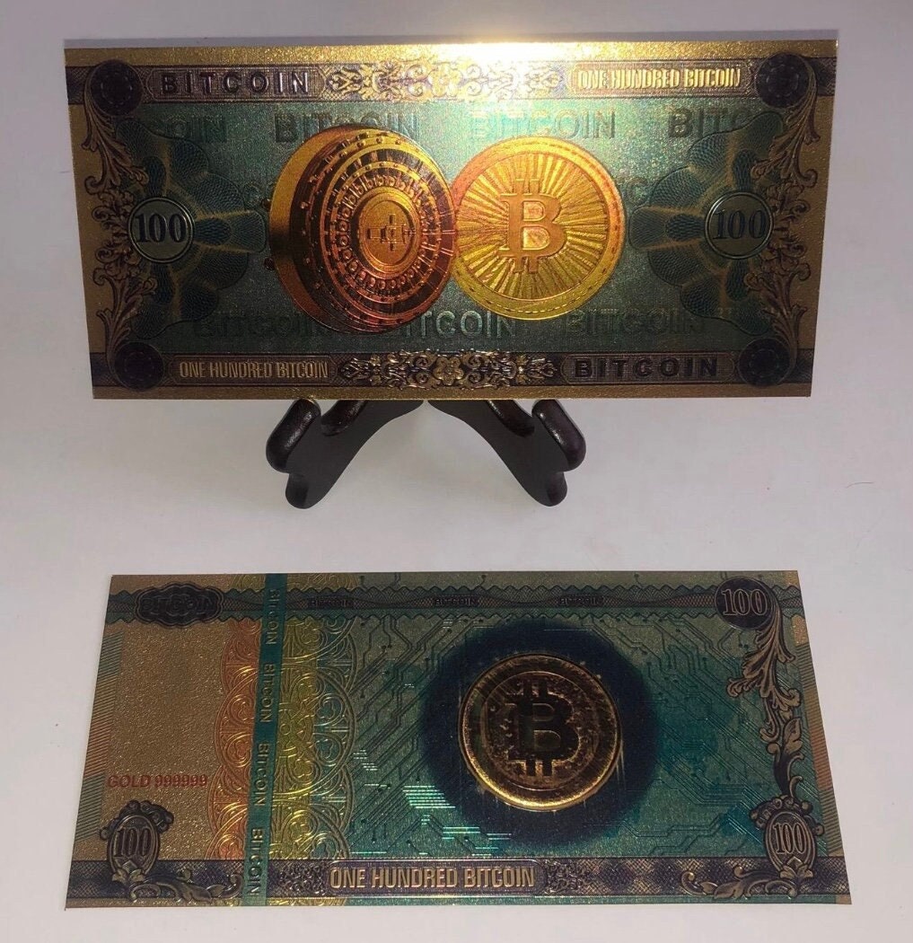 Golden 100 Bitcoin Bill | Christmas Gift von TheGoldenSource