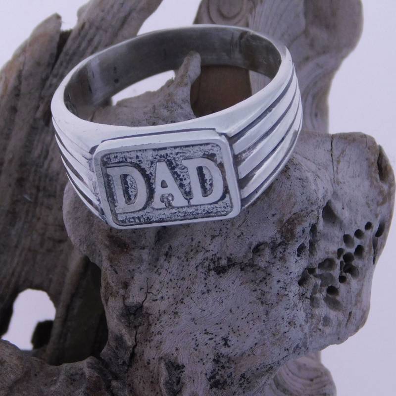 Sterling Silber Signet Style Papa Ring von TheGoldsmithsShop