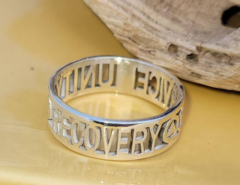 sterling Silber Aa Band Mit Unity, Service, Recovery von TheGoldsmithsShop