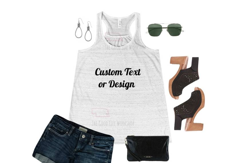 Damen Racer Rücken Tank Top, Bella, Custom Top von TheGoodLifeWorkshop