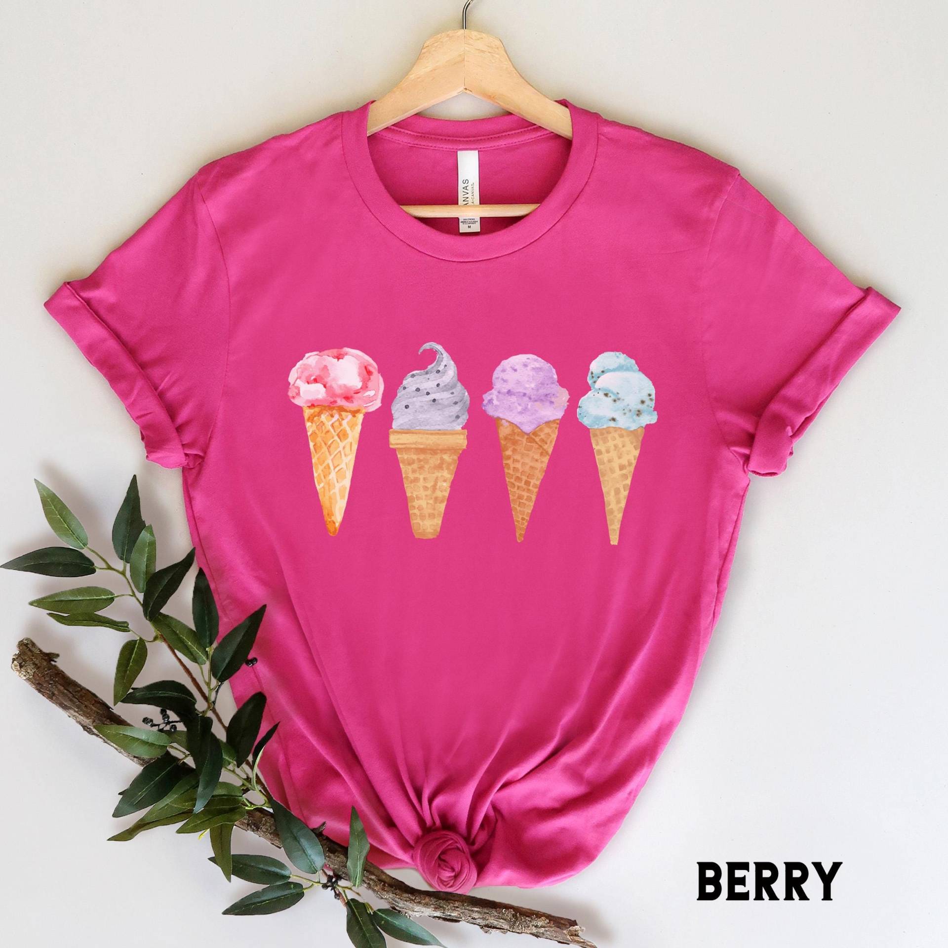 Eistüte Shirt, Eis Niedliches Aquarell T-Shirt, Dessert Geburtstag Damen Sommer Kinder T-Shirt Eistüte Shirt, Eis Niedliches Aquarell T-Shirt, Dessert Geburtstag Damen Sommer Kinder T-Shirt von TheGraphicPeach