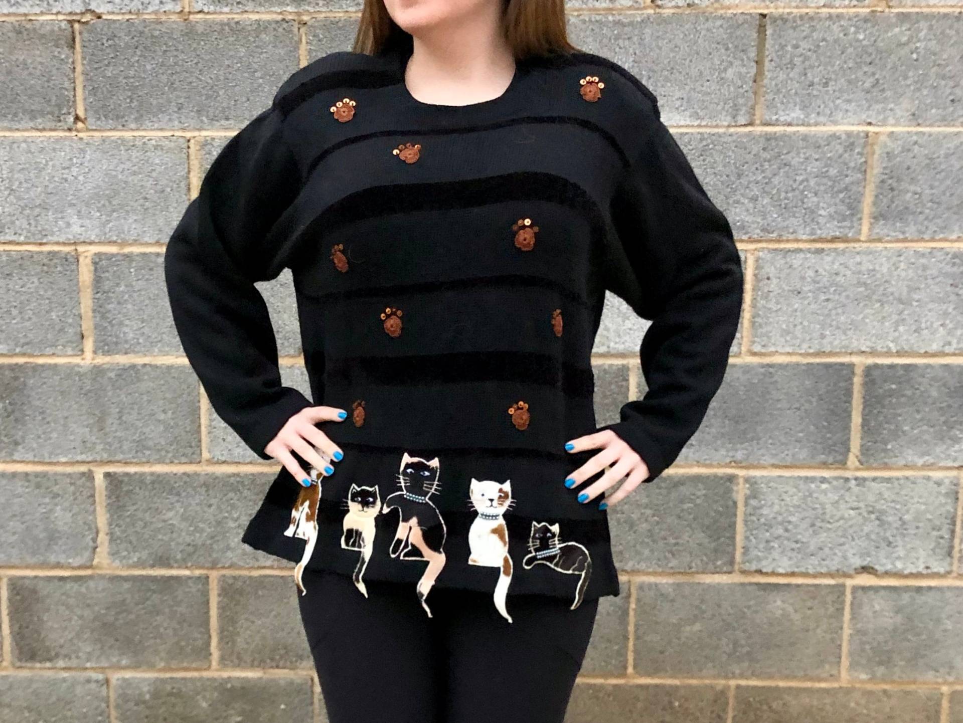 Vintage Hässlich Kitsch Crazy Cat Lady Pullover - Victoria Hafen Größe L Vintage Hässlich Kitsch Crazy Cat Lady Pullover - Victoria Hafen Größe L von TheGreatAdvintage