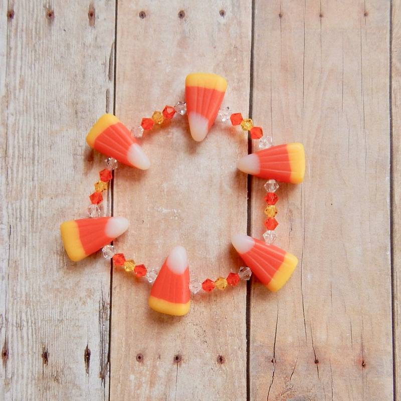 Candy Corn Armband - Halloween Schmuck Candy Corn Armband - Halloween Schmuck von TheGreenAntiqueTrunk
