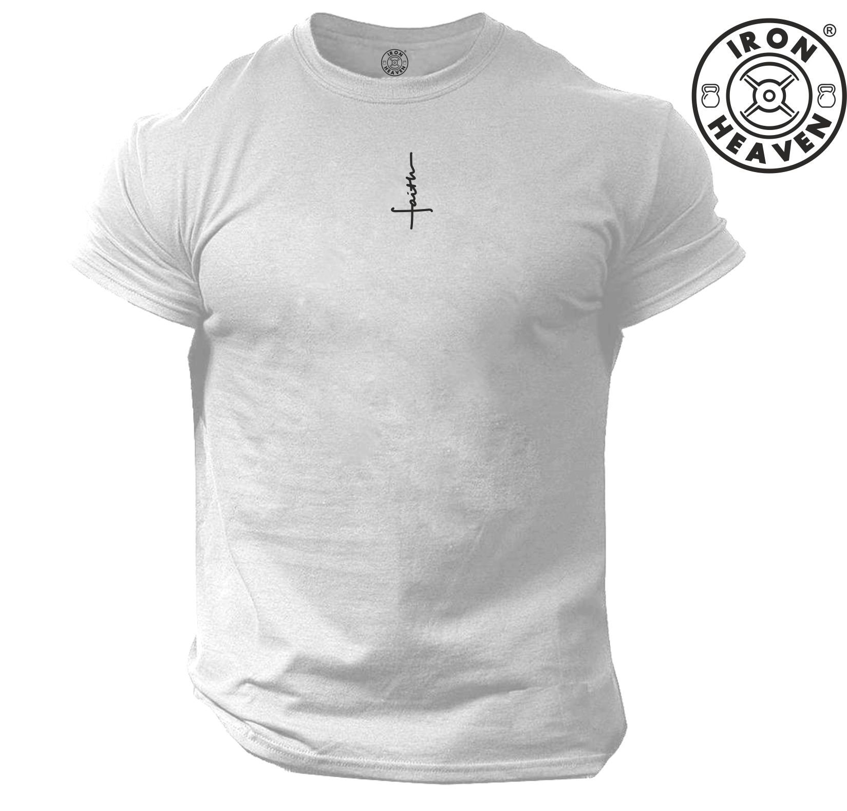 Glaube T Shirt Kleine Gym Kleidung Bodybuilding Training Workout Übung Kickboxen Kampfsport Mma Sigature Iron Heaven Männer Top von TheGymMonsterTGM