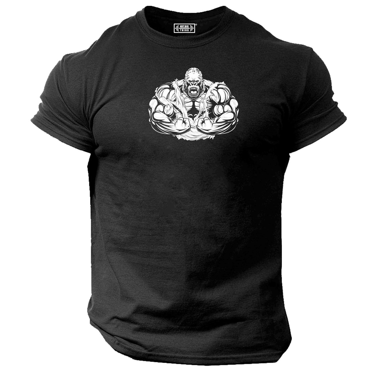 Gorilla Bodybuilding T Shirt Gym Clothing Weight Training Workout Boxing Kampfkunst Mma Beast Alpha Fitness Gymwear Herren T-Shirt von TheGymMonsterTGM