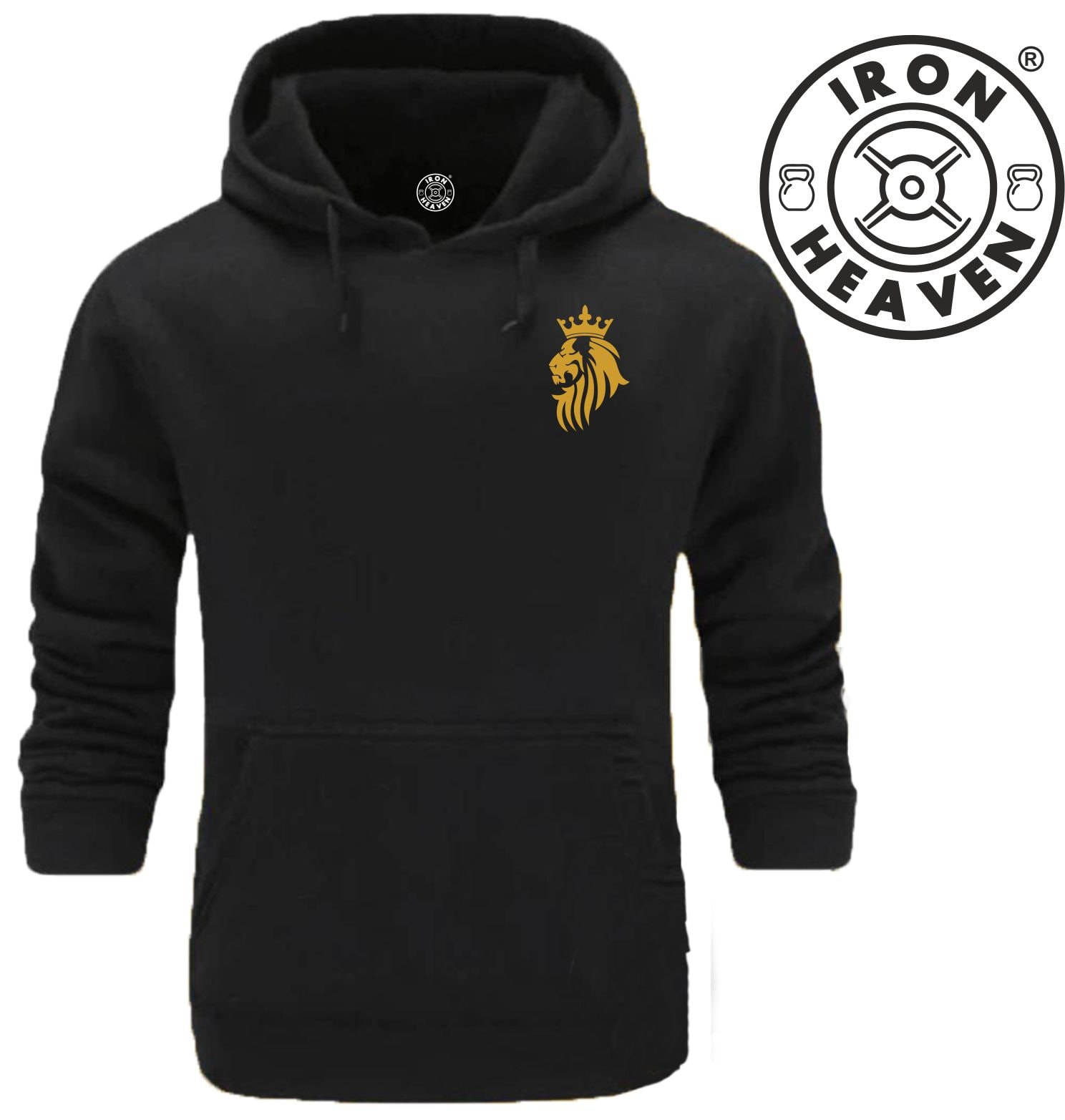 King Lion Pocket Hoodie Gym Kleidung Bodybuilding Krafttraining Workout Übung Fitness Kampfsport Kickboxen Mma Iron Heaven Männer Top von TheGymMonsterTGM