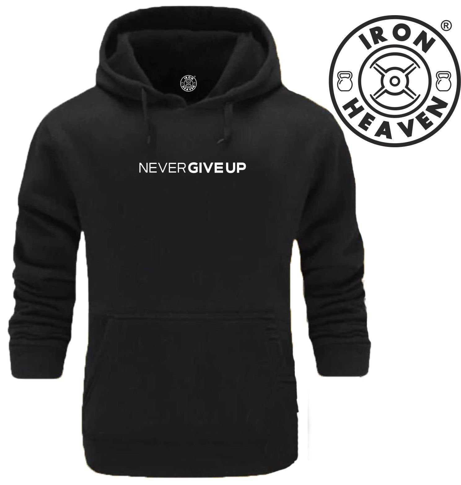 Never Give Up Hoodie Gym Kleidung Bodybuilding Krafttraining Workout Übung Fitness Boxen Kampfsport Karate Mma Männer Sweatshirt Top von TheGymMonsterTGM