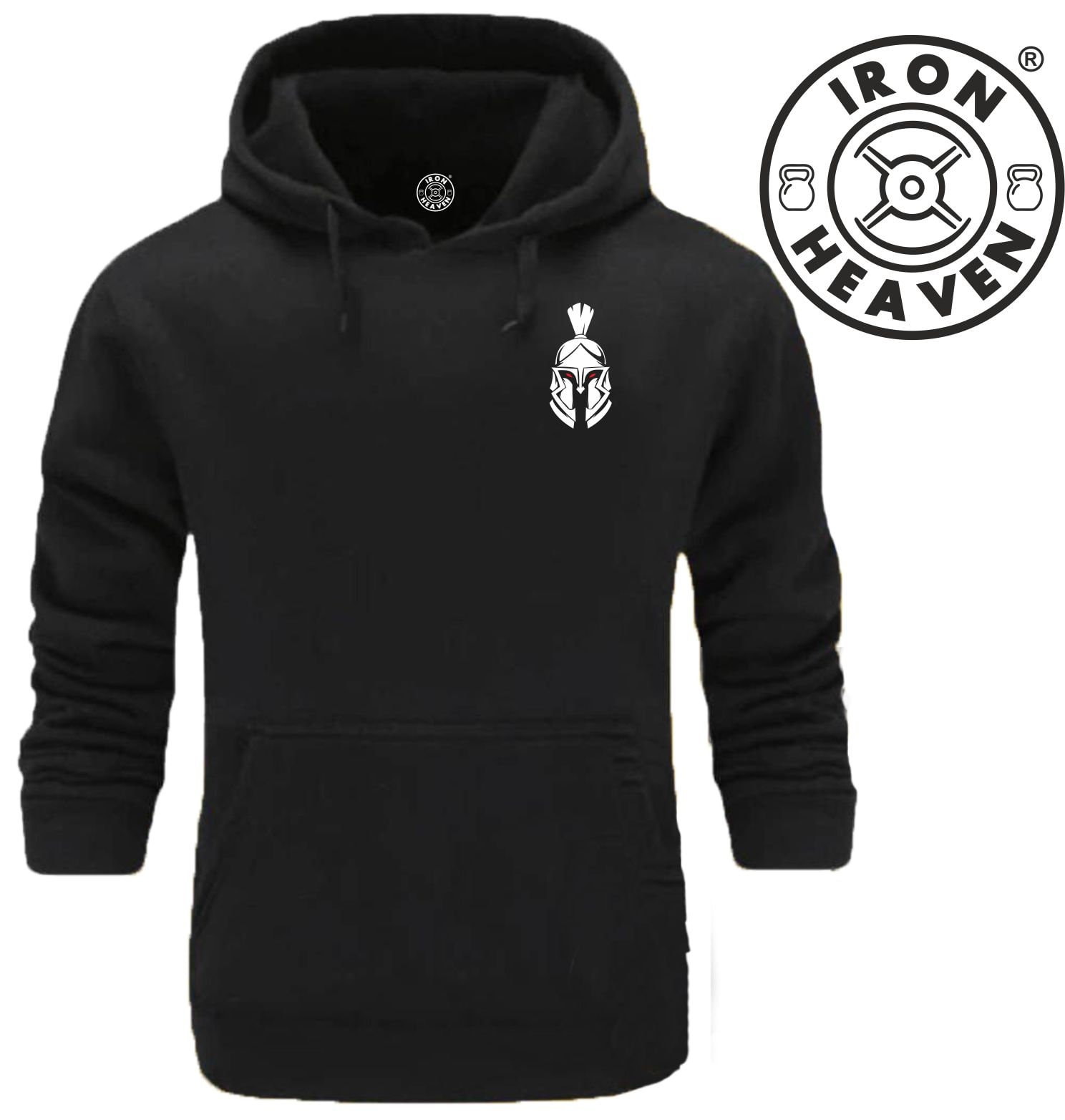 Spartan Helm Hoodie Tasche Gym Kleidung Bodybildung Training Workout Übung Fitness Boxen Mma Krieger Iron Heaven Männer Sweatshirt Top von TheGymMonsterTGM