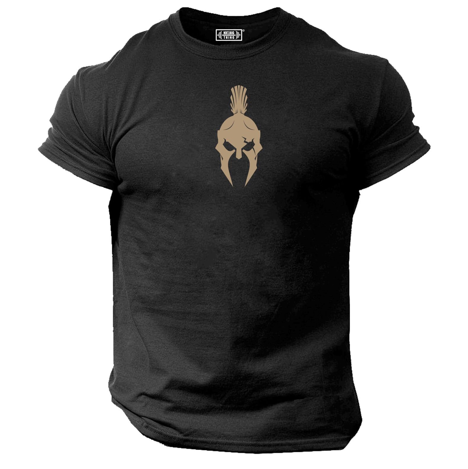 Spartan Warrior Helm T Shirt Gym Kleidung Bodybuilding Training Workout Fitness Kick Boxen Kampfsport Mma Gymwear Herren T-Shirt von TheGymMonsterTGM