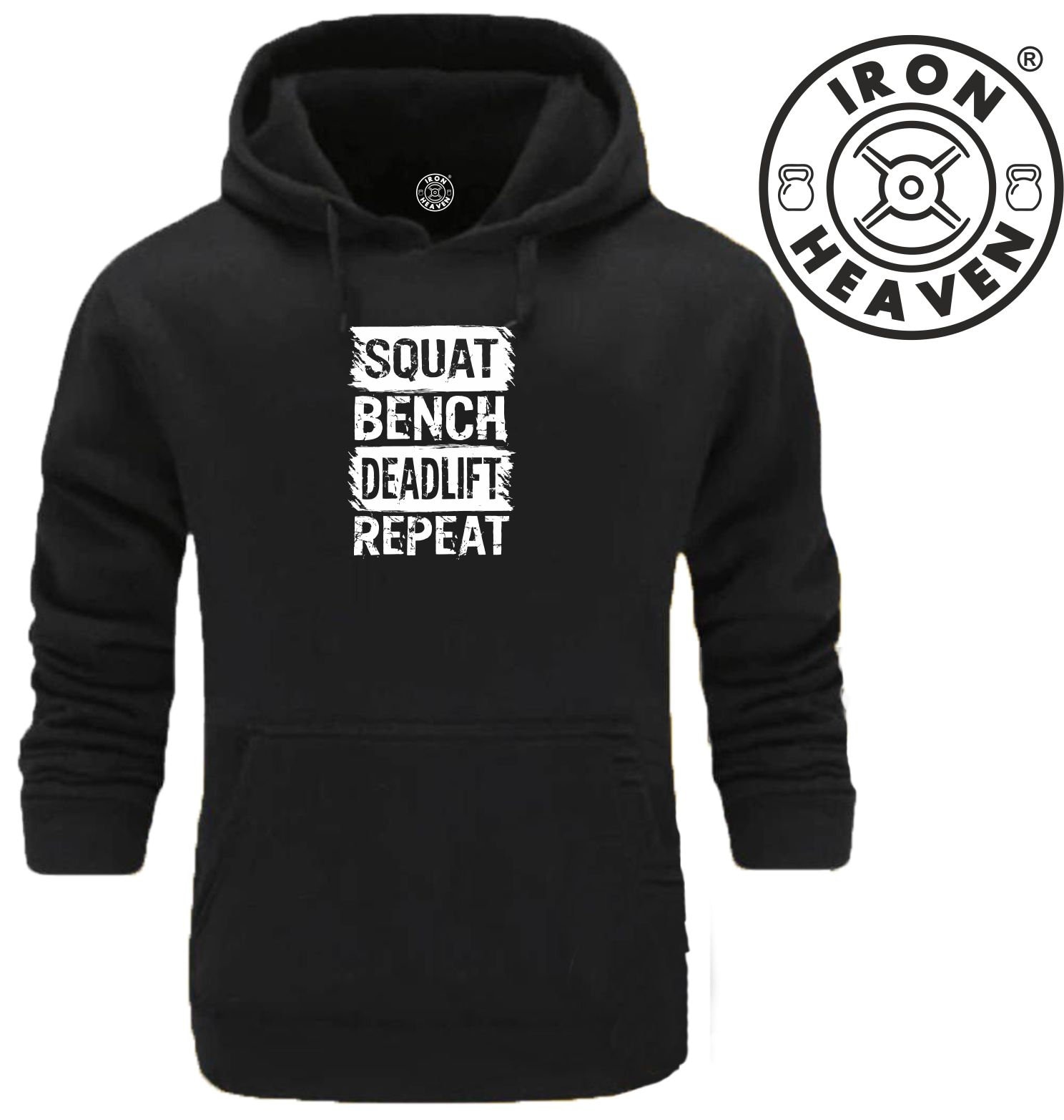 Squat Bench Kreuzheben Hoodie Gym Kleidung Bodybuilding Krafttraining Workout Übung Fitness Boxen Eisen Himmel Gymwear Männer Sweatshirt Top von TheGymMonsterTGM