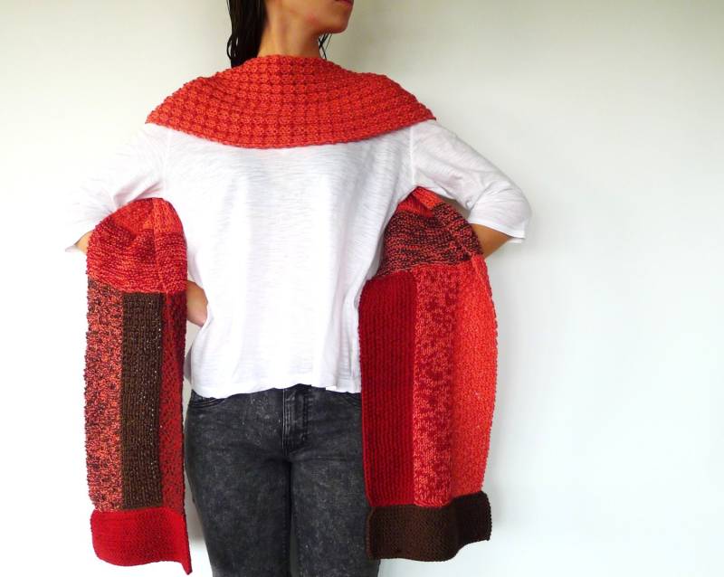 Bunter Schal Für Frauen. Moderne Schals. Original Handgefertigte Gewebte Geschenkideen Sie von TheHandKnittedFactor